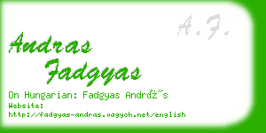 andras fadgyas business card